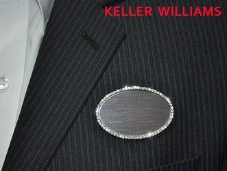 KW logo on silver bling oval 