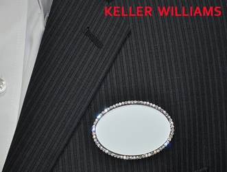 KW logo on white/silver bling oval 