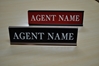 KW NAME PLATE WITH DESK HOLDER (2x8) 
